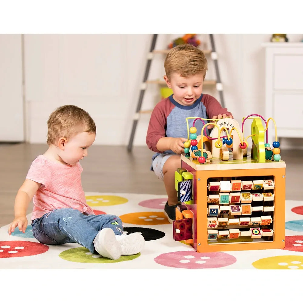 toys Zany Zoo Wooden Activity Cube Assortment