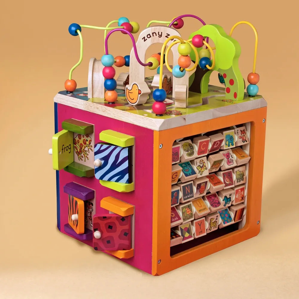 toys Zany Zoo Wooden Activity Cube Assortment