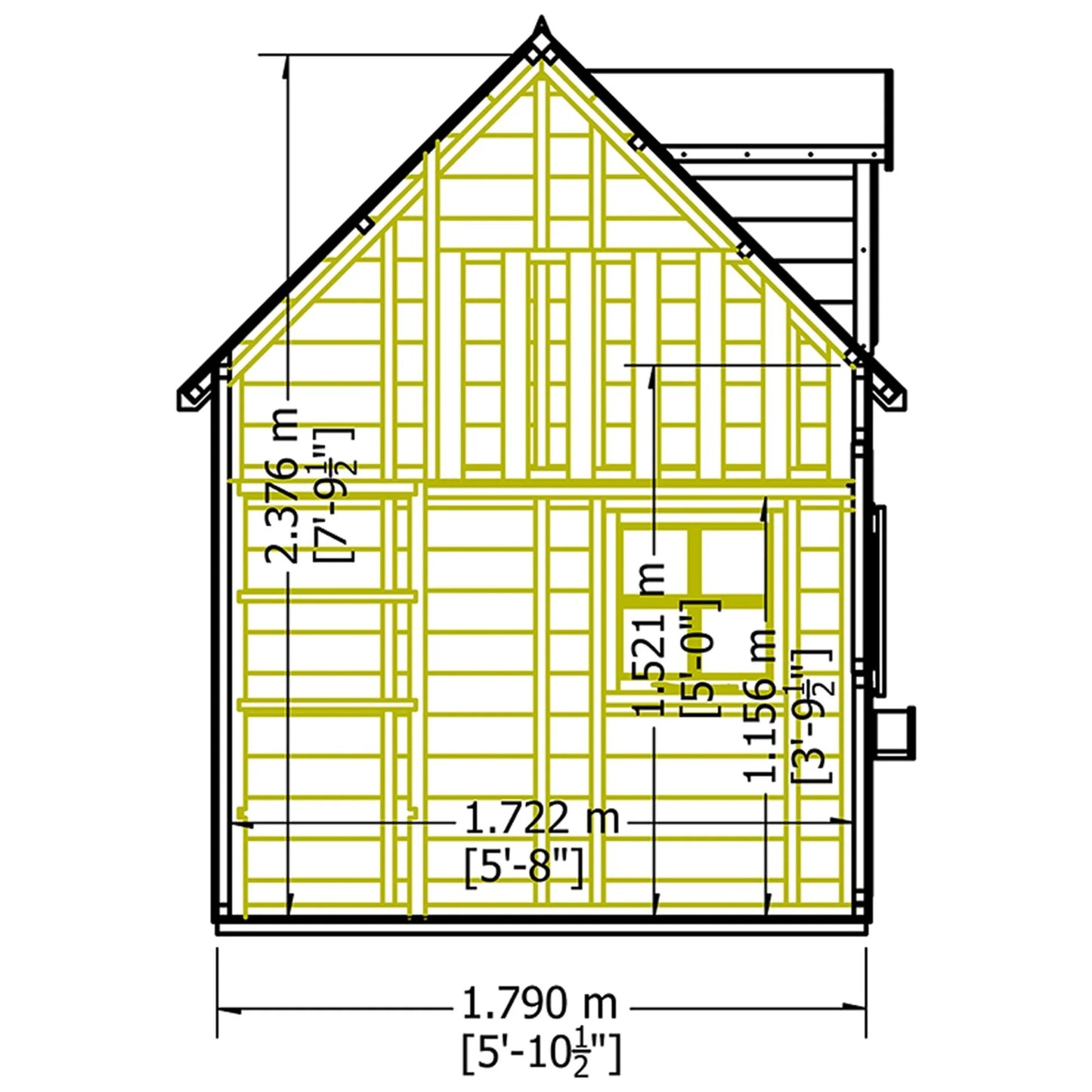 Shire Hatter’s House 8x6ft Wooden Playhouse – Kids Garden Outdoor Playhouse